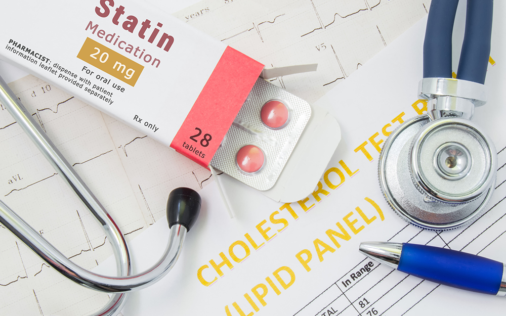 Statin medication and lipid panel results